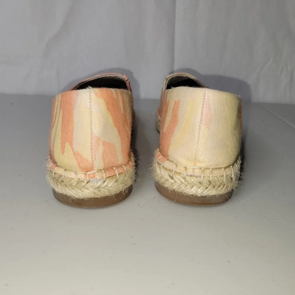 Sanctuary Havana Espadrille Flats ~ Pink Orange Camo Canvas Slip‎ On Shoes